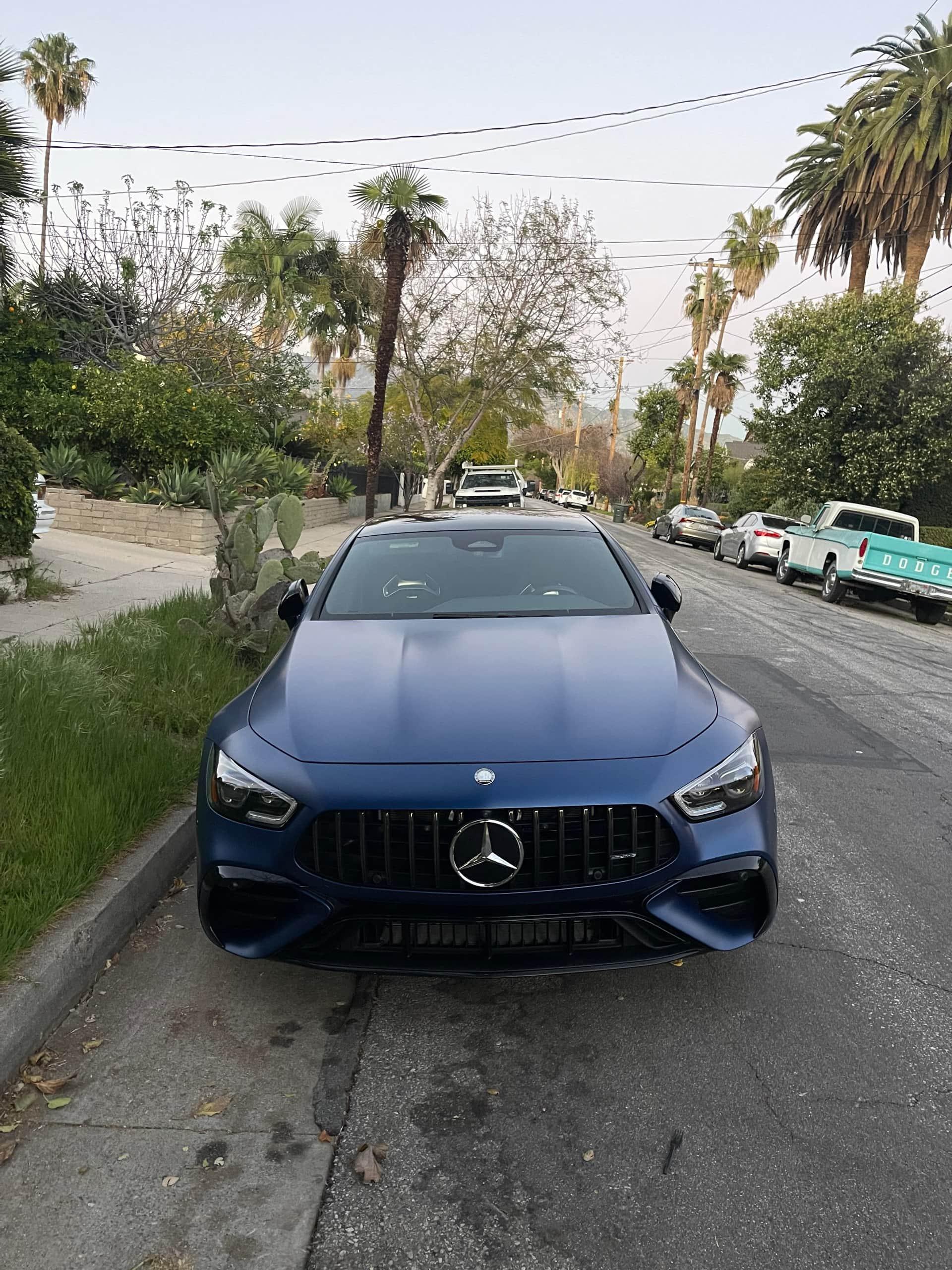 Matte Blue Mercedes Detailing