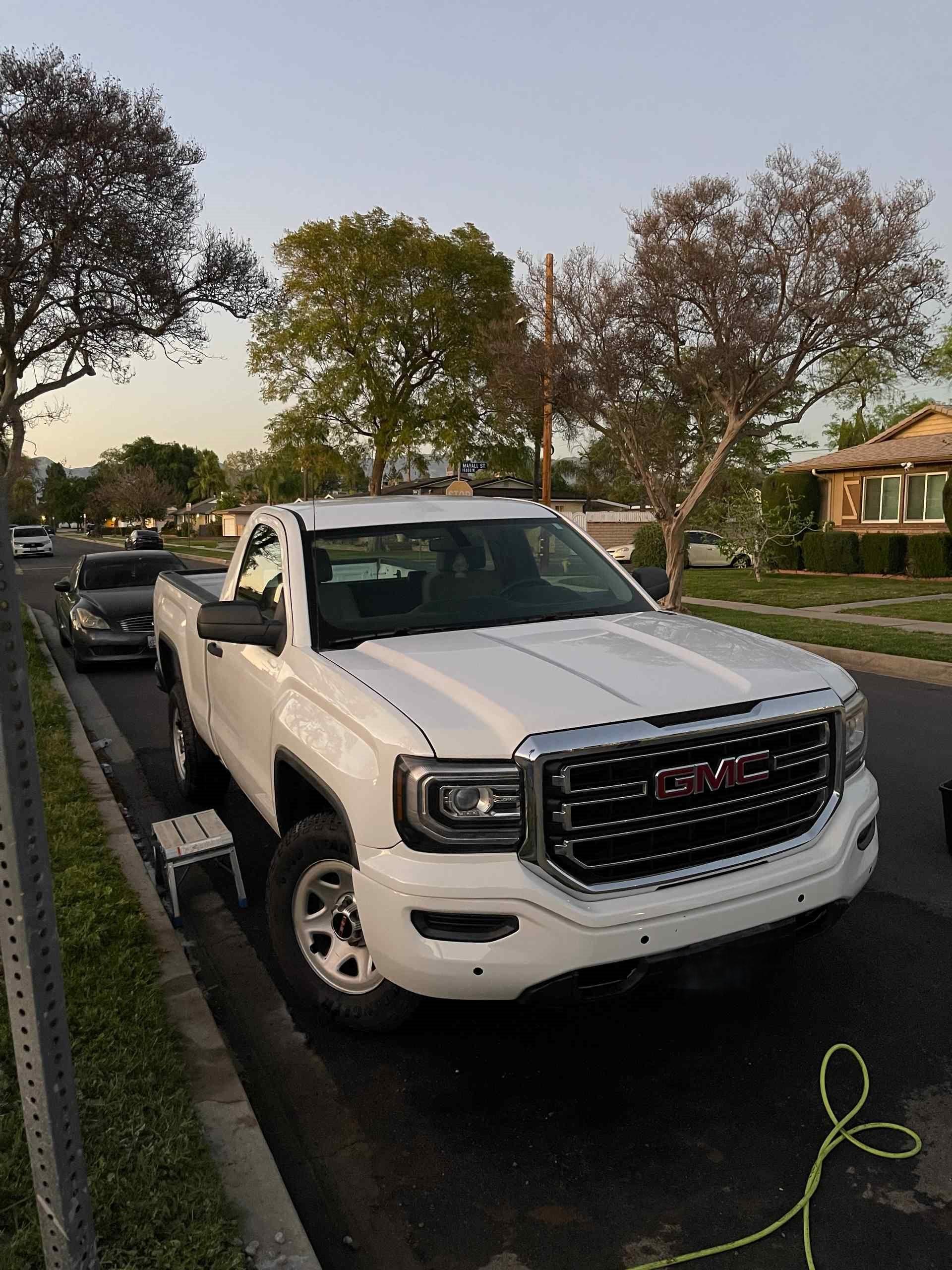 White GMC Truck Mobile Detailing