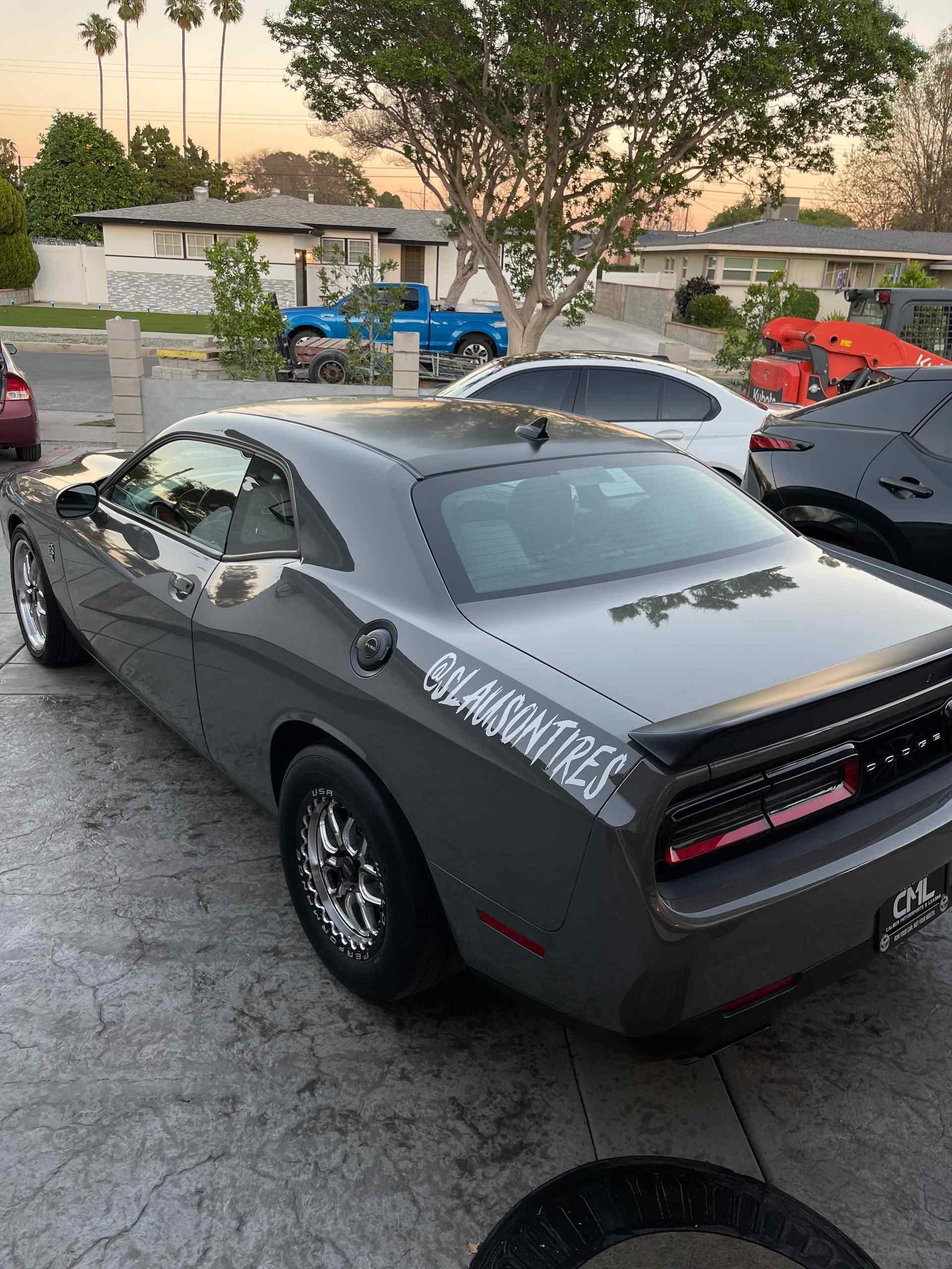 Gray Dodge SRT exterior hand wash wax mobile detailing Glendale CA