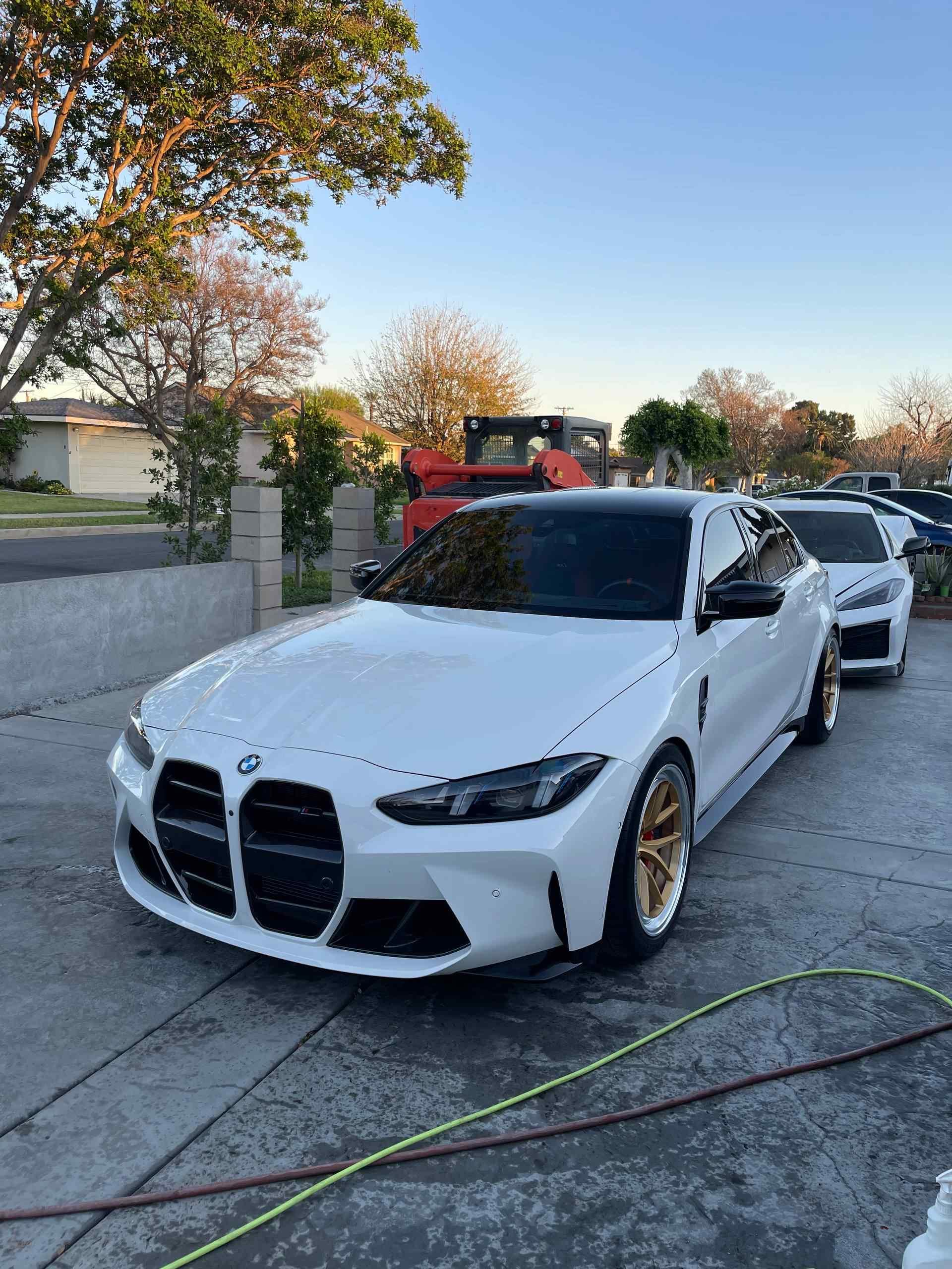 White BMW M3 paint decontamination sealant mobile detailing Glendale CA